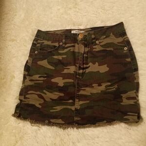 Forever 21 Camo Mini Skirt - Olive, Brown, Black